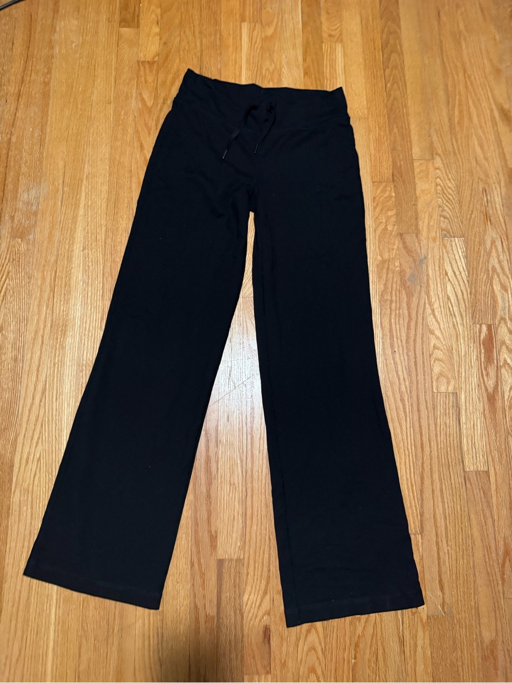 lululemon athletica Black Wide-Leg Lounge Pants still pants back pocket Luon